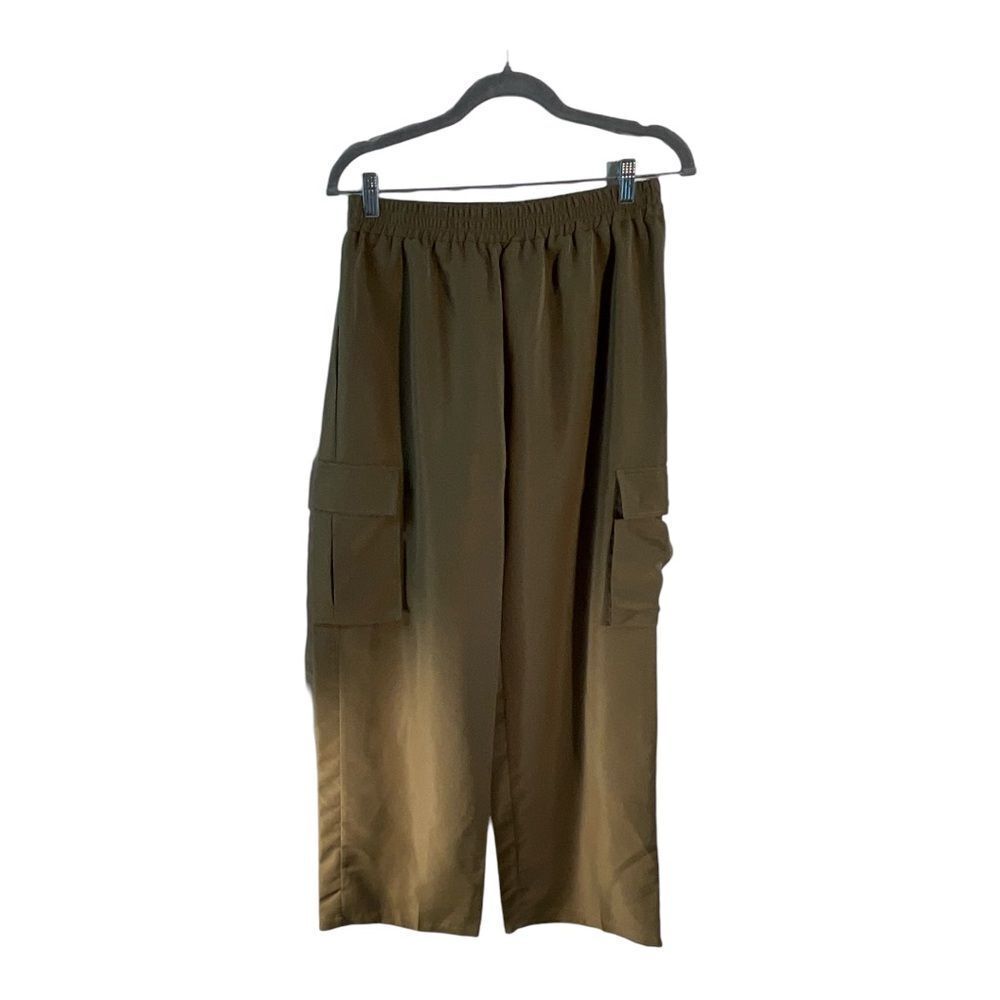SHEIN Women’s EZwear Solid High Waist Flap Pocket Cargo Pants - Picture 1 of 10